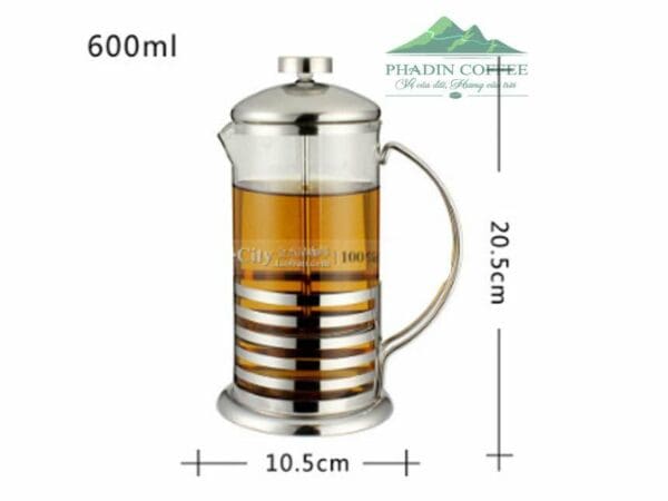 Bình French Press thủy tinh - 600ml