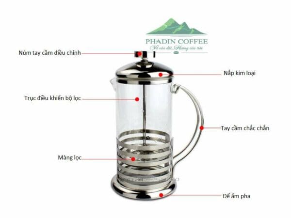 Bình French Press thủy tinh - 600ml