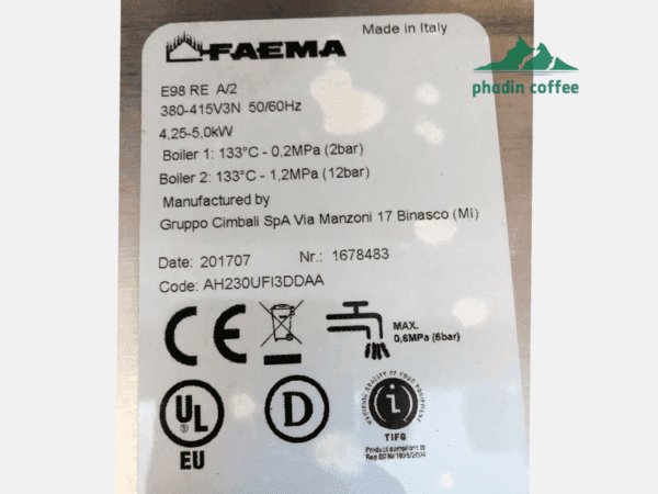 Faema E98 RE-A New 98% (Đen - 2017)