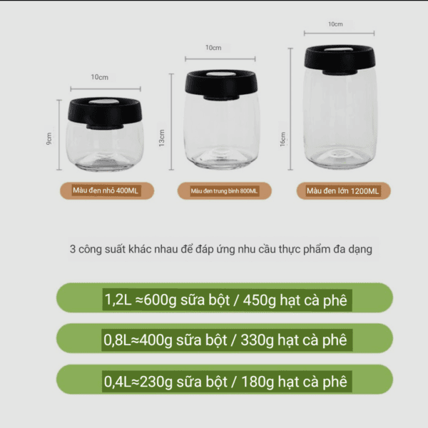 Hũ đựng cà phê hút chân không