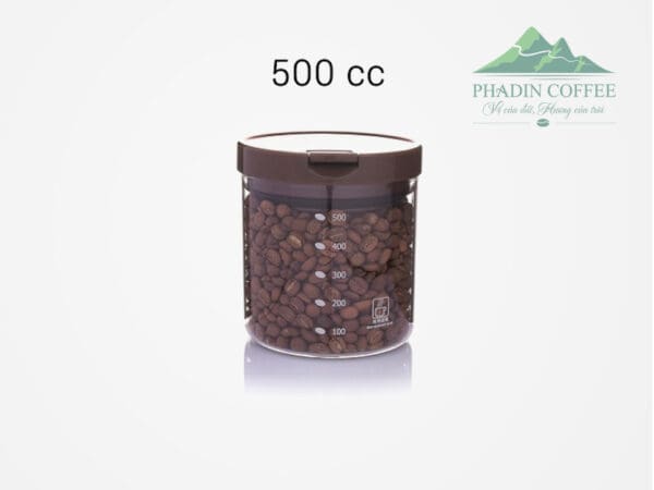 Hũ thuỷ tinh đựng cà phê có van 1 chiều