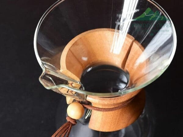 Bình pha Chemex 6 cups tay cầm bằng gỗ