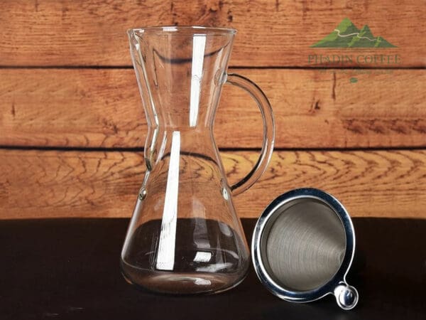 Bình pha Chemex 3 cups tay cầm bằng thuỷ tinh