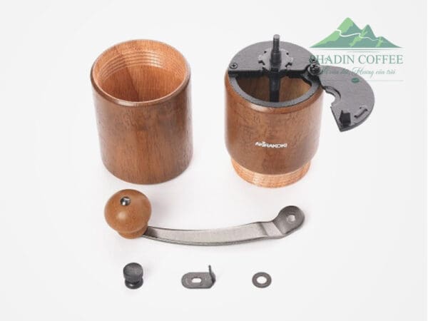 Cối xay cà phê cầm tay thân gỗ Akirakoki - ảnh chi tiết 2 tại Phadin