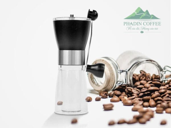 Dụng cụ xay cà phê bằng tay (nhựa cứng trong suốt 2 lớp) - ảnh chi tiết 3 tại Phadin