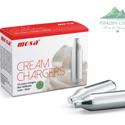 Viên gas N₂O MOSA 8g cho bình xịt kem – Hộp 10 viên