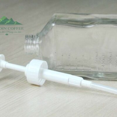 Bình bơm đường thủy tinh 1100ml có vòi pump 10cc