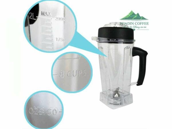 Cối 4 lưỡi có cao su non máy xay sinh tố Foresto