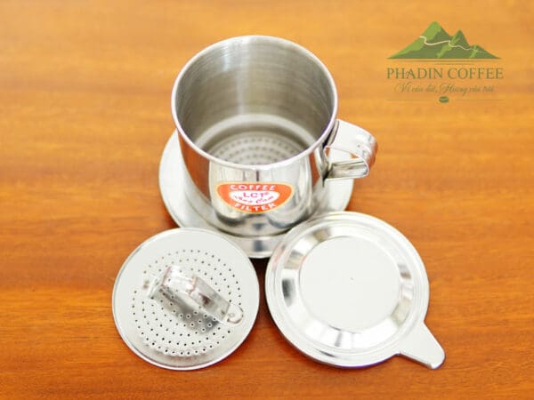 Phin cà phê Long Cam 7 lưới gài