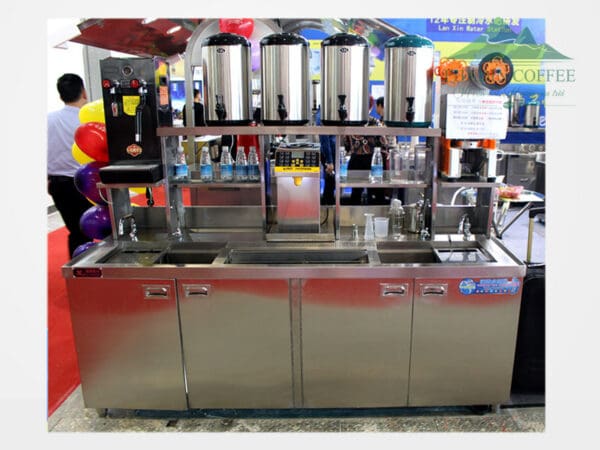Quầy bar inox trà sữa 2m