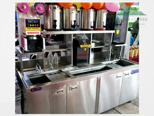 Quầy bar inox trà sữa 2m