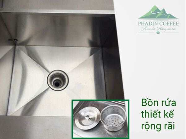 Quầy bar inox trà sữa 2m