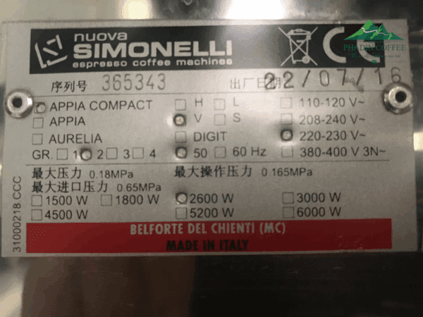 Nuova Simonelli Compact Appia 2 Group Like New 99% (trắng 2016)
