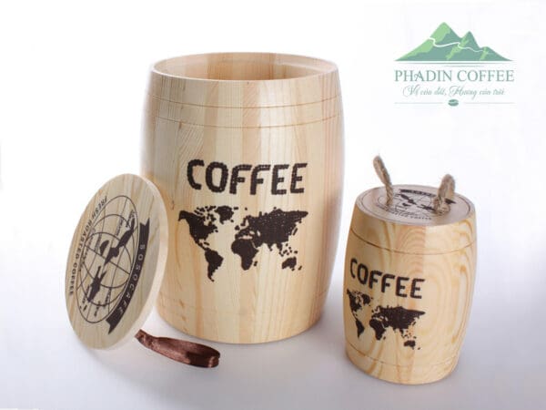 Thùng gỗ trưng bày cà phê size 1