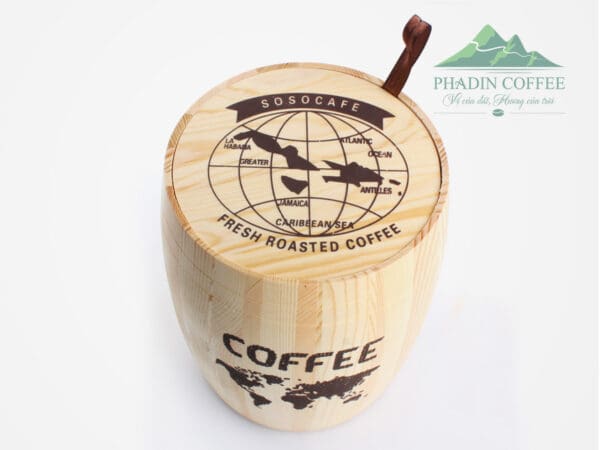 Thùng gỗ trưng bày cà phê size 1