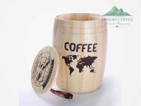 Thùng gỗ trưng bày cà phê size 1