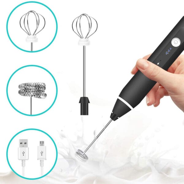 Máy tạo bọt cà phê, đánh trứng cầm tay mini cao su non  EW-070