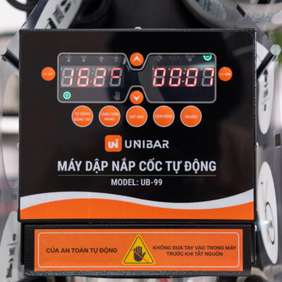 Máy ép miệng ly | Máy dập nắp cốc tự động UNIBAR UBSK-99