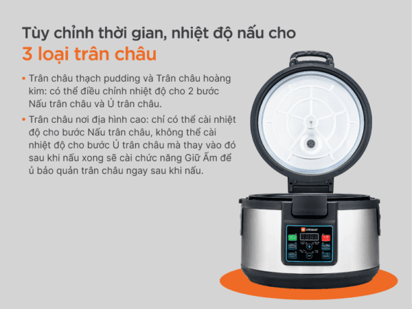 Nồi nấu trân châu tự động Unibar UBSK-16PLUS