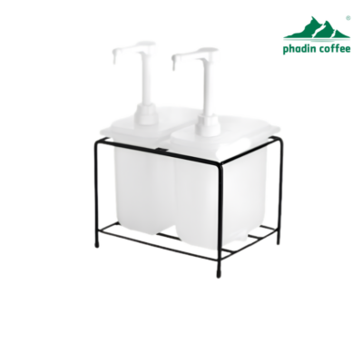 Giá đựng bình bơm nhựa cao cấp 2L 2 ngăn
