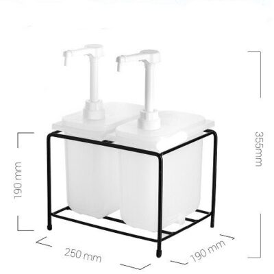 Giá đựng bình bơm nhựa cao cấp 2L 2 ngăn