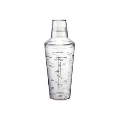 Bình lắc shaker | Bình lắc pha chế cao cấp | Nhựa PC trong suốt | Vạch đậm | 700ml