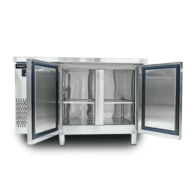 Bàn mát | Bàn lạnh quầy bar FORESTO KM-15 D1500xR600xC800 | Quạt gió | Cánh inox