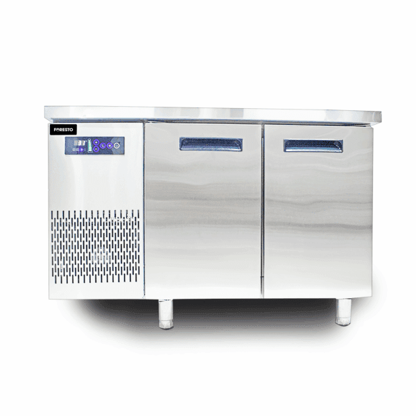 Bàn mát | Bàn lạnh quầy bar FORESTO KM-12 D1200xR600xC800 | Quạt gió | Cánh inox