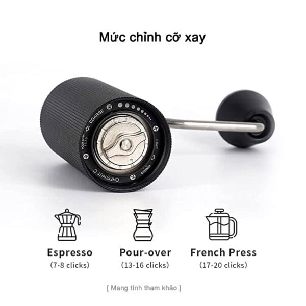 Cối xay cà phê Timemore C3 | nâng cấp Lưỡi 6 cánh S2C - ảnh chi tiết 4 tại Phadin
