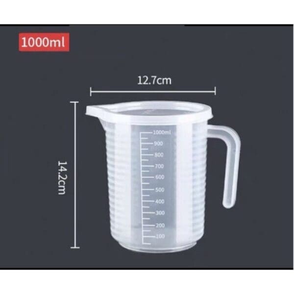 Ca đong định lượng | Ca đong nhựa 1000ml | Có nắp