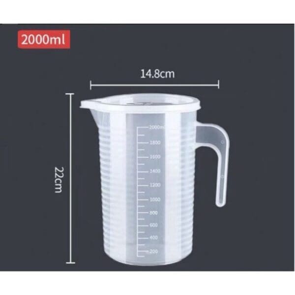 Ca đong định lượng | Ca đong nhựa 2000ml | Có nắp