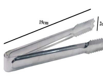 Kẹp gắp đá | Kẹp gắp trái cây đầu có răng cưa | Dài 19cm
