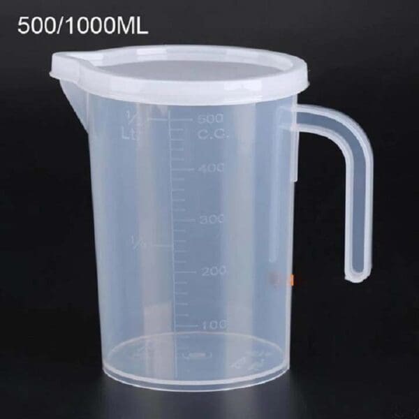 Ca đong định lượng | Ca đong nhựa 500ml | Có nắp