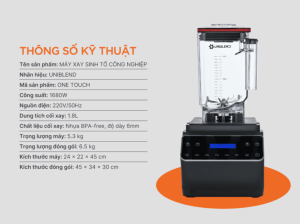 Máy xay sinh tố công nghiệp Uniblend One Touch