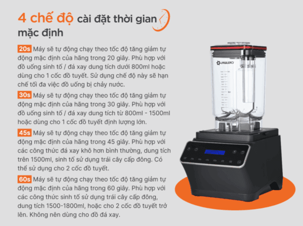 Máy xay sinh tố công nghiệp Uniblend One Touch