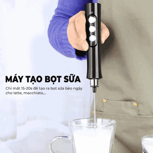 Máy tạo bọt cà phê, đánh trứng cầm tay mini cao cấp EW-071