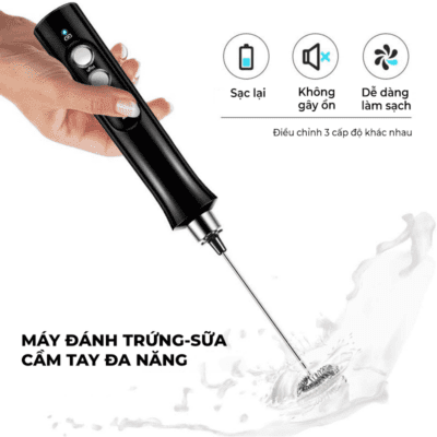 Máy tạo bọt cà phê, đánh trứng cầm tay mini cao cấp EW-071