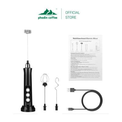 Máy tạo bọt cà phê, đánh trứng cầm tay mini cao cấp EW-071