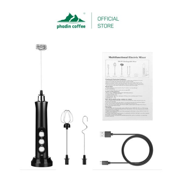 Máy tạo bọt cà phê, đánh trứng cầm tay mini cao cấp EW-071