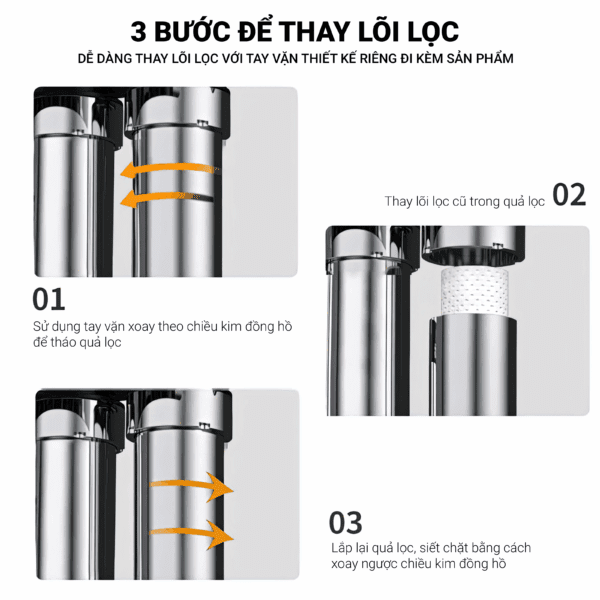 Máy lọc nước 5 giai đoạn| Foresto MC4+1 | Loại bỏ Clo dư | Giữ lại khoáng chất | 200l/h