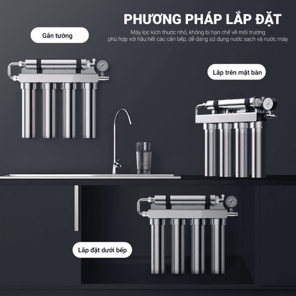 Máy lọc nước 5 giai đoạn| Foresto MC4+1 | Loại bỏ Clo dư | Giữ lại khoáng chất | 200l/h
