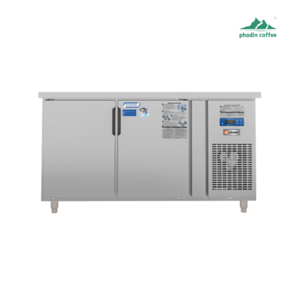 Tủ bàn mát quạt gió Unibar 2 cánh mở inox 1500x750x850