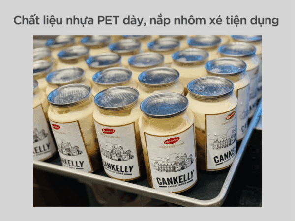 Lon nhựa PET nắp nhôm xé 330ml, 500ml, 700ml