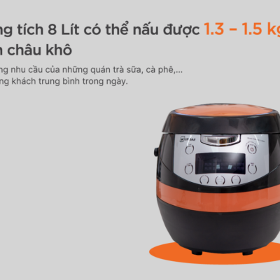 Nồi nấu trân châu tự động Unibar 8L