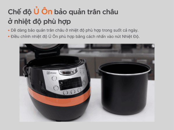 Nồi nấu trân châu tự động Unibar 8L