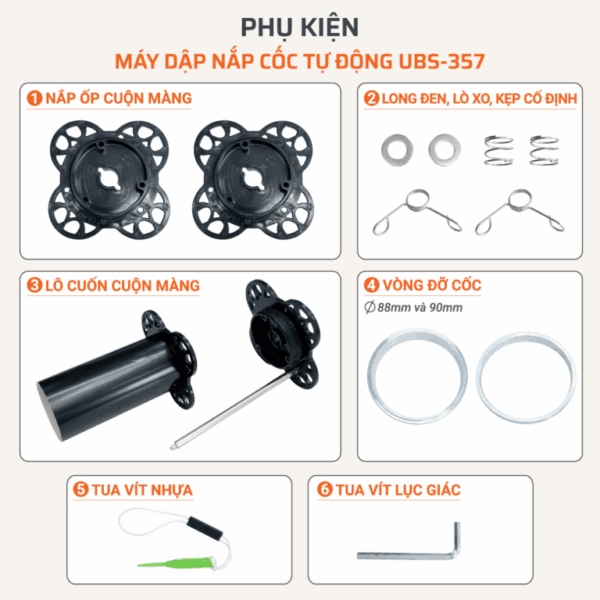 Máy dập nắp cốc tự động Unibar UBS-357