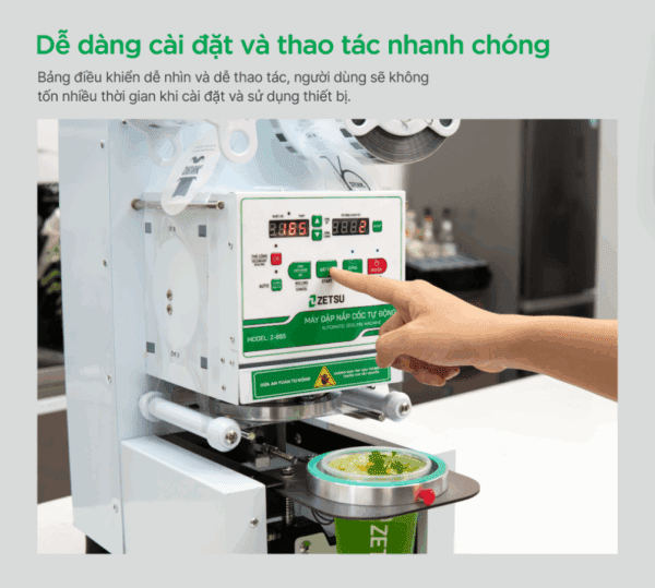Máy dập nắp cốc tự động Zetsu ZT-895