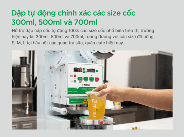 Máy dập nắp cốc tự động Zetsu ZT-895