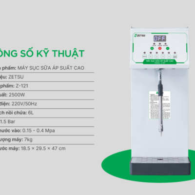 Máy sục sữa áp suất cao Zetsu ZT-121