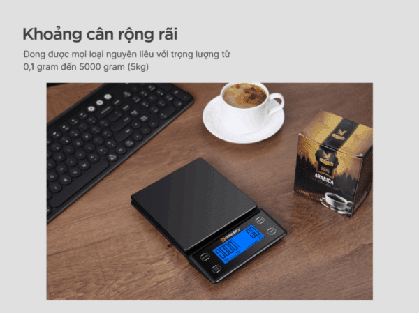 Khoảng cân 0,1g đến 5.000g của Uniblend UDC-5000